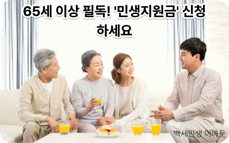 65세 이상 시니어 전용 민생지원금 받는법