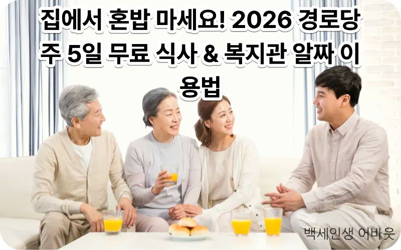 경로당/복지관 200% 활용하기를 위한 2026년 점심 식사 지원 및 시니어 취미 강좌 안내 이미지
