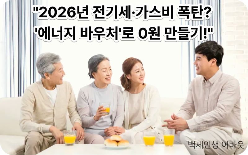 에너지 바우처 지원금으로 따뜻한 겨울을 보내는 가족 이미지